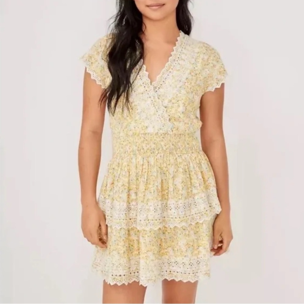 ❌ BOGO American Eagle Outfitters Yellow Lace Mini Dress